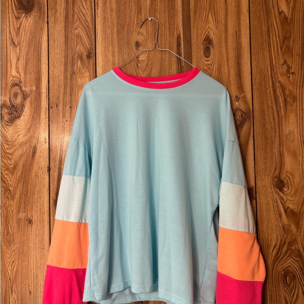 Colorblock Long Sleeve Shirt